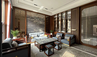 500㎡整木定制別墅，實拍新中式風格裝修